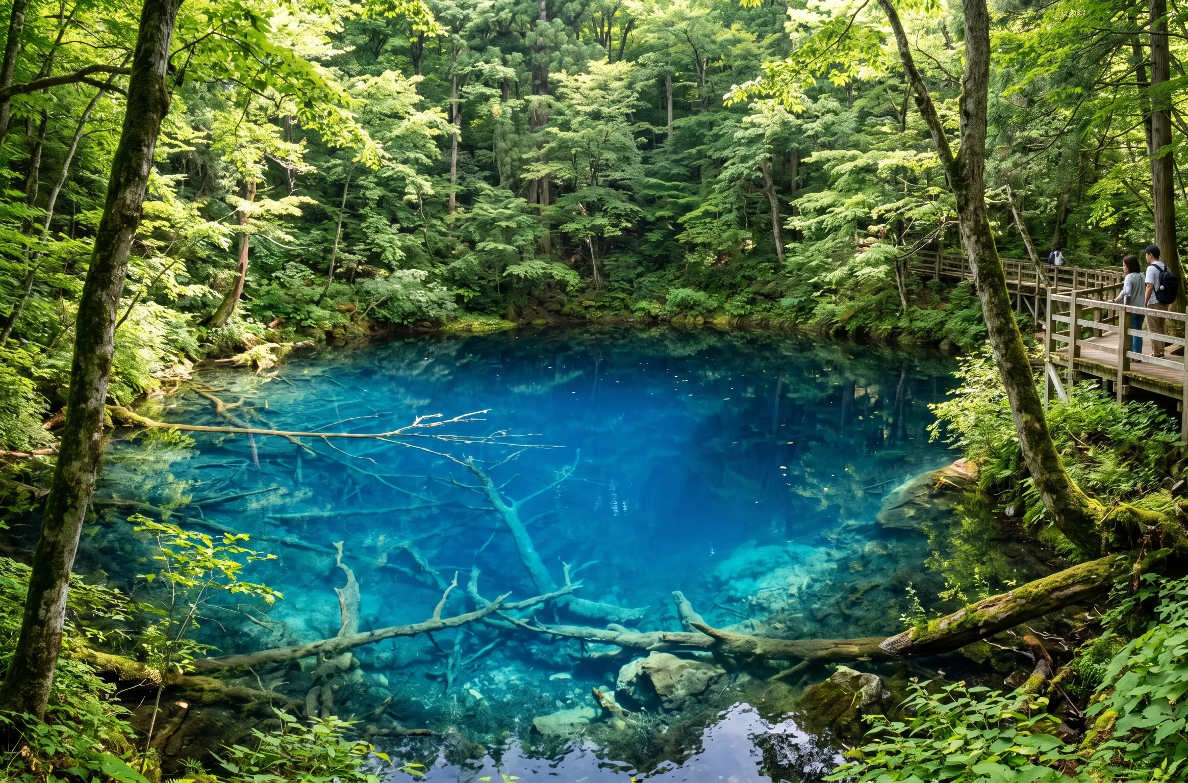 青森県・十二湖「青池」