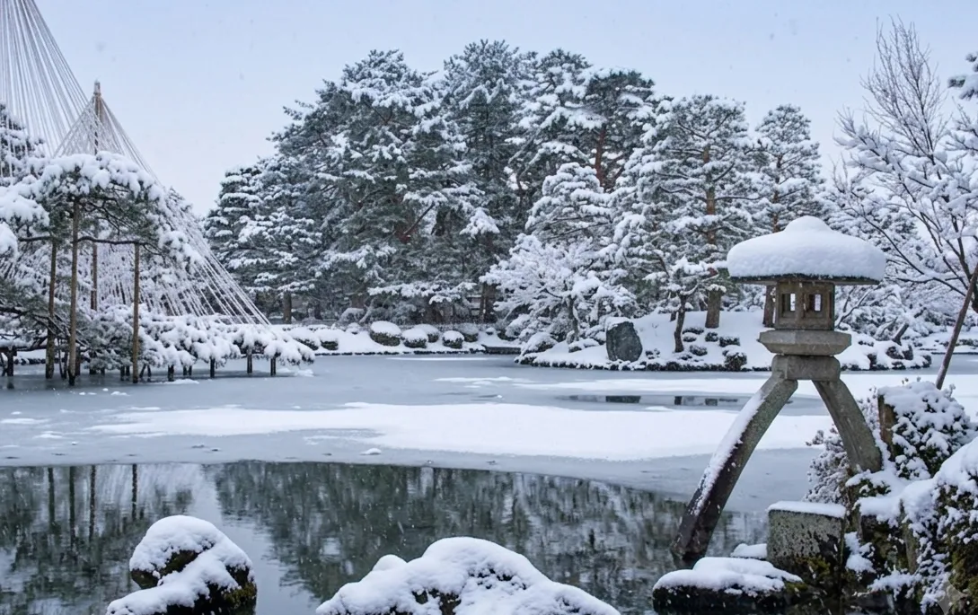 兼六園の「雪吊り」